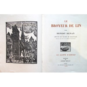 RENAN ERNEST. Le Broyeur de Lin. Par [...]. Dessins de Lucien de Maleville