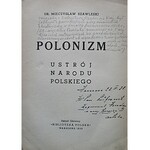 SZAWLESKI MIECZYSŁAW. Polonizm. Ustrój Narodu Polskiego. W-wa 1938.Skład główny „Biblioteka Polska”. Druk