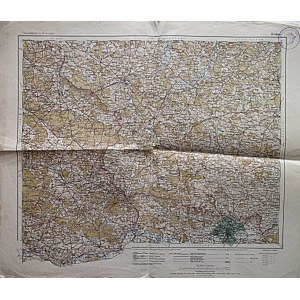 [KRAKÓW]. KRAKAU. Übersichtskarte von Mitteleuropa. [Berlin] 1910. Herausgegeben von der Kartogr
