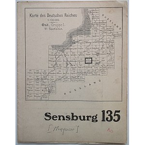 SENSBURG [MRĄGOWO]. 135. Karte des Deutschen Reiches. Ost, Gruppe I. Sectionen 91. [Berlin]. Druck 1915