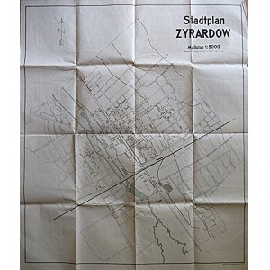 [ŻYRARDÓW]. Stadtplan Żyrardów. [1944]. Bearb. u. Druck : Armeekartenstelle (mot) 600. VIII. 44/1000