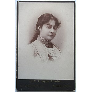 [FOTOGRAFIA]. NATALIA OBRENOVIĆ. Królowa Serbii w latach 1882 - 1888, żona Milana I-ego