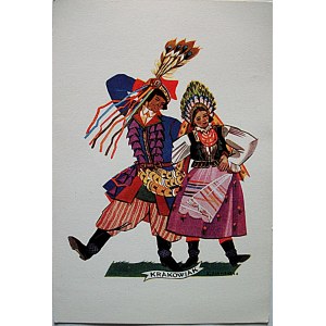 STRYJEŃSKA ZOFIA. Polish Dances - 3 . Krakowiak. Jeden karnet, z datą 1942 rok. Pozostałe dane jak wyżej