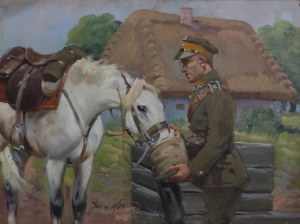 Jerzy Kossak, Ułan pojący konia