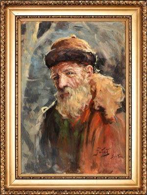 Julian Fałat (1853-1929), Portret chłopa