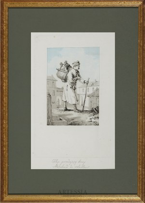 Louis Philibert Debucourt (1755-1832), wg J.P. Norblina, Chłop przedający kury, 1817