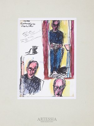 Józef Czapski (1899-1993), Szkice do autoportretu w lustrze, ok. 1975