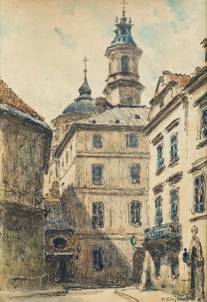 Tadeusz (Ojciec) Cieślewski (1870-1956), Warszawa - widok na Stare Miasto