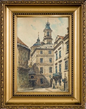 Tadeusz (Ojciec) Cieślewski (1870-1956), Warszawa - widok na Stare Miasto