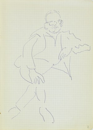Jerzy Panek (1918-2001), Autoportret siedzący