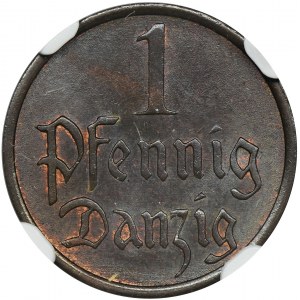 Free City of Danzig, 1 pfennig 1937 - NGC MS64 BN