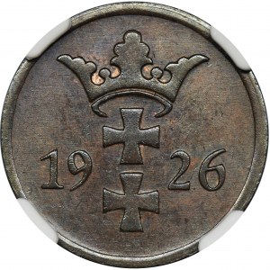 Free City of Danzig, 2 pfennig 1926 - NGC MS64 BN