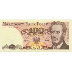100 złotych 1976 - BA - rzadsza seria