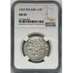 Zygmunt III Waza, Ort Bydgoszcz 1622 - PRV M - NGC AU55 - NIENOTOWANY