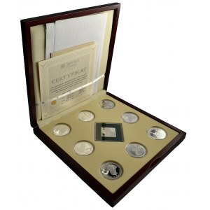 Kolekcja Pielgrzymki Ojca Świętego Jana Pawła II (9 szt.) - z certyfikatami - 248,07 Ag 999