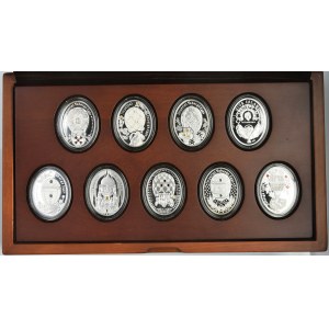Kolekcja Carskie Jaja Fabergé (9 szt.) w pięknym dedykowanym pudełku z certyfikatami - 139,94 g Ag 999