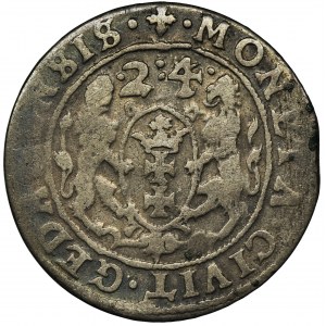 Sigismund III Vasa, 1/4 Thaler Danzig 1624/3 - PR•