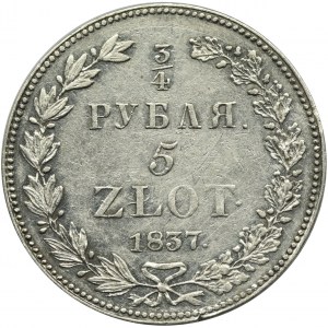3/4 rubla = 5 złotych Petersburg 1837 MW