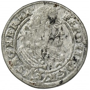 Śląsk, Ferdynand III, 3 Krajcary Wrocław 1658 GH - BARDZO RZADKIE