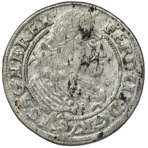 Śląsk, Ferdynand III, 3 Krajcary Wrocław 1658 GH - BARDZO RZADKIE