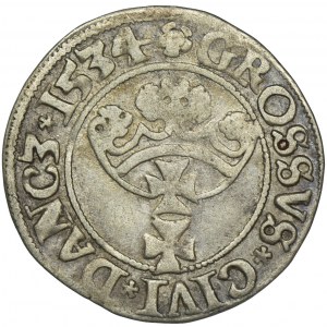 Sigismund I the Old, Groschen Danzig 1534 - PR