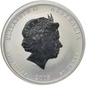 Australia, Elżbieta II, 50 Centów Perth 2018 P - Rok psa