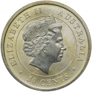 Australia, Elżbieta II, 50 Centów Perth 2014 P - Rekin biały
