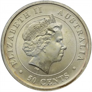 Australia, Elżbieta II, 50 Centów Perth 2015 P - Rekin młot