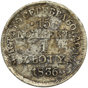 15 kopiejek = 1 złoty Warszawa 1836 MW - duch