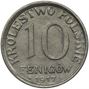 Królestwo Polskie, 10 fenigów 1917 - napis BLISKO