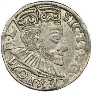 Zygmunt III Waza, Trojak Poznań 1591 - szeroka głowa