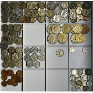 Zestaw, Mix monet z USA - Srebro
