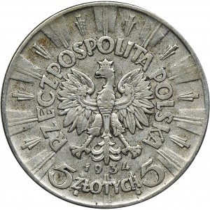 Piłsudski, 5 złotych 1934