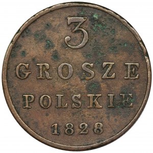 Polish Kingdom, 3 polish groschen Warsaw 1828 FH