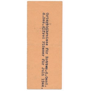 Coupon for Generalgovernment issued in Sochaczew 1944