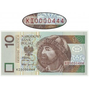 10 złotych 1994 - KI 0000444 - niski numer seryjny