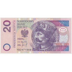 20 złotych 1994 - YB - seria zastępcza