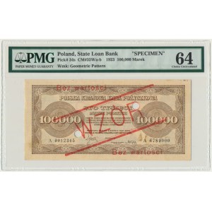 100.000 marek 1923 - WZÓR - A - PMG 64