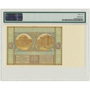 50 złotych 1929 - Ser.EM. - PMG 64