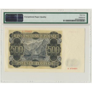 500 złotych 1940 - A - PMG 64 EPQ