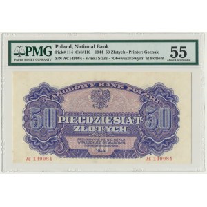 50 złotych 1944 ...owym - AC - PMG 55