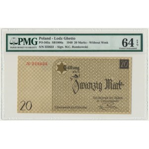 20 mark 1940 no.1 without watermark - PMG 64 EPQ