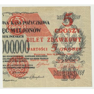 5 groszy 1924 - prawa połowa -