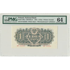 1 złoty 1944 ...owym - EY - PMG 64