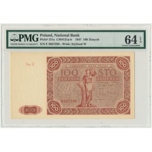 100 złotych 1947 - E - PMG 64 EPQ