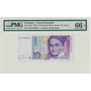 Germany, 10 mark 1989 - AL - PMG 66 EPQ