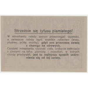 Warszawa, kartka żywnościowa na chleb i ziemniaki 1918
