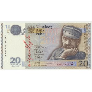 20 złotych 2018 - 100 lecie odzyskania Niepodległości - RP -