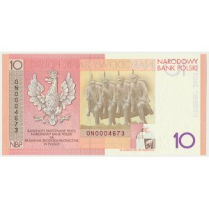 10 złotych 2008 - 90. Rocznica Odzyskania Niepodległości