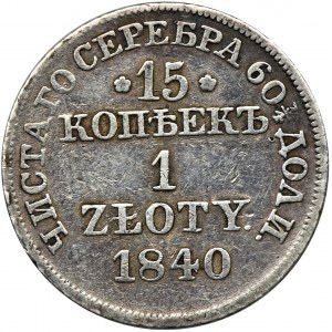 15 kopiejek = 1 złoty Warszawa 1840 MW